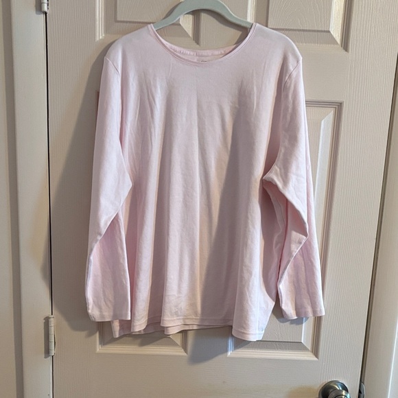 croft & barrow Tops - Croft & Barrow Light Pink Long Sleeve Tee